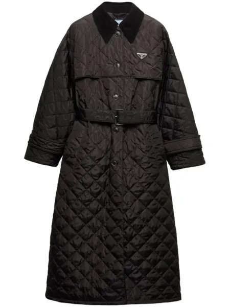 Prada парка с логотипом, черный