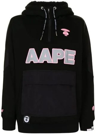 AAPE BY *A BATHING APE® худи на молнии с вышитым логотипом