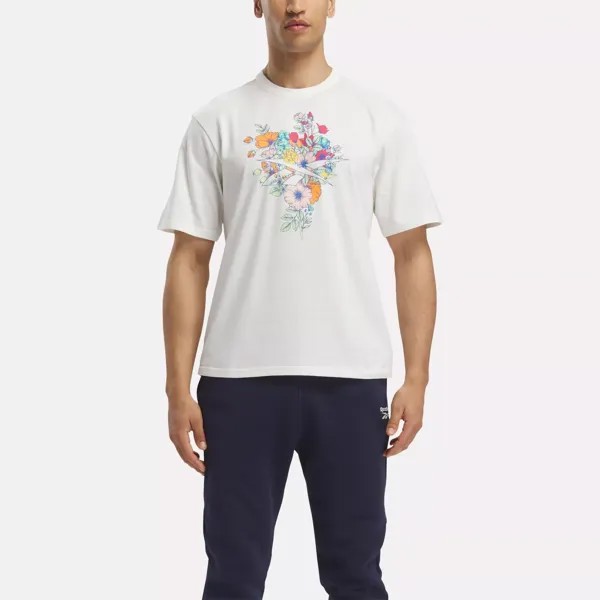 Футболка Reebok Identity Good Vibes, цвет Chalk