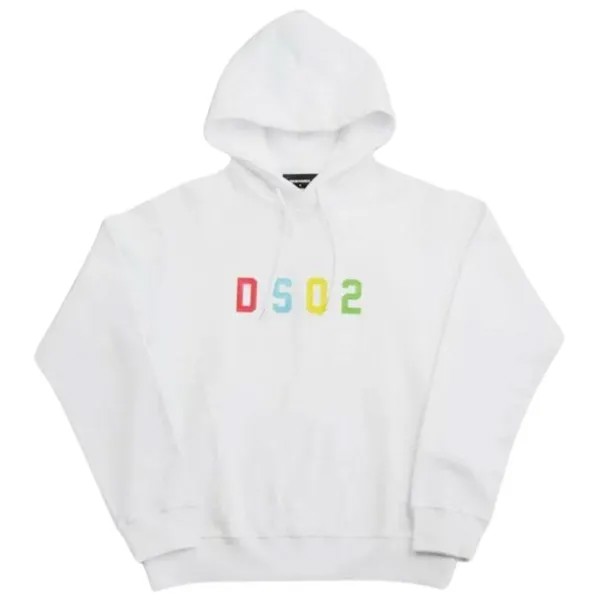 Dsquared2 Белая толстовка с разноцветным логотипом DSQ2 Dsquared2, белый