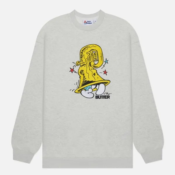 Мужская толстовка Butter Goods x The Smurfs Harmony Crew Neck серый, Размер M