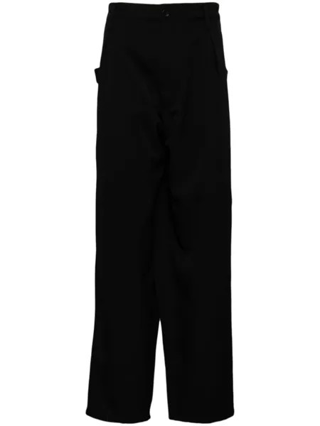 Yohji Yamamoto брюки со складками, черный