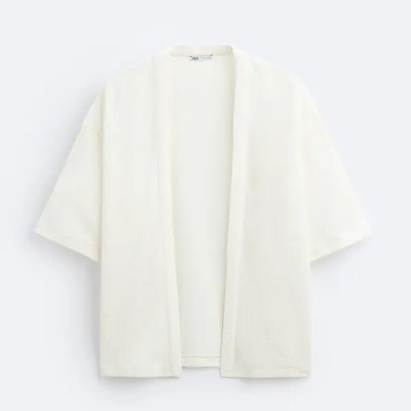 Кардиган Zara Textured Open, экрю