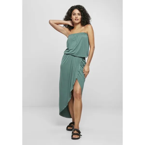 Платье Urban Classics Bandeau For Viscose, зеленый