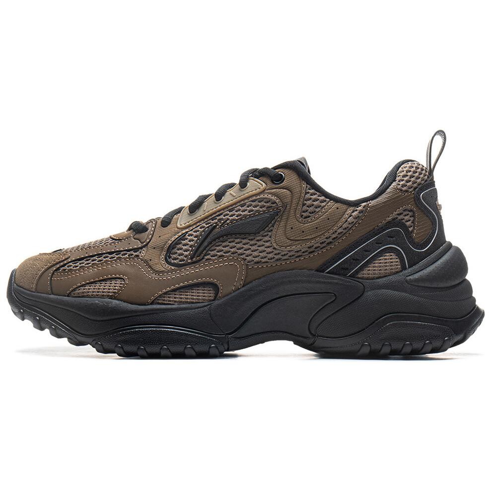 Кроссовки LINING Chu Rui V2 Lifestyle Shoes Men Low-top Mushroom Brown / Yuzu Wood Brown / Black, черный