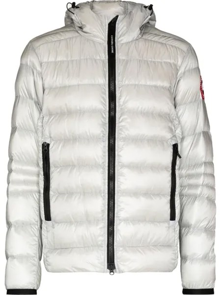 Canada Goose стеганый пуховик, серебристый