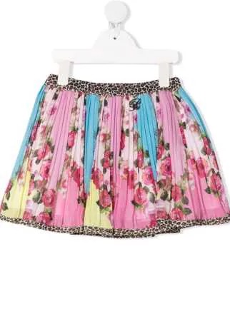 Miss Blumarine юбка миди с цветочным принтом и плиссировкой