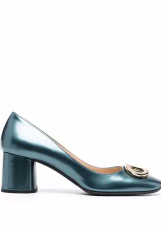 Dee Ocleppo туфли с эффектом металлик на блочном каблуке