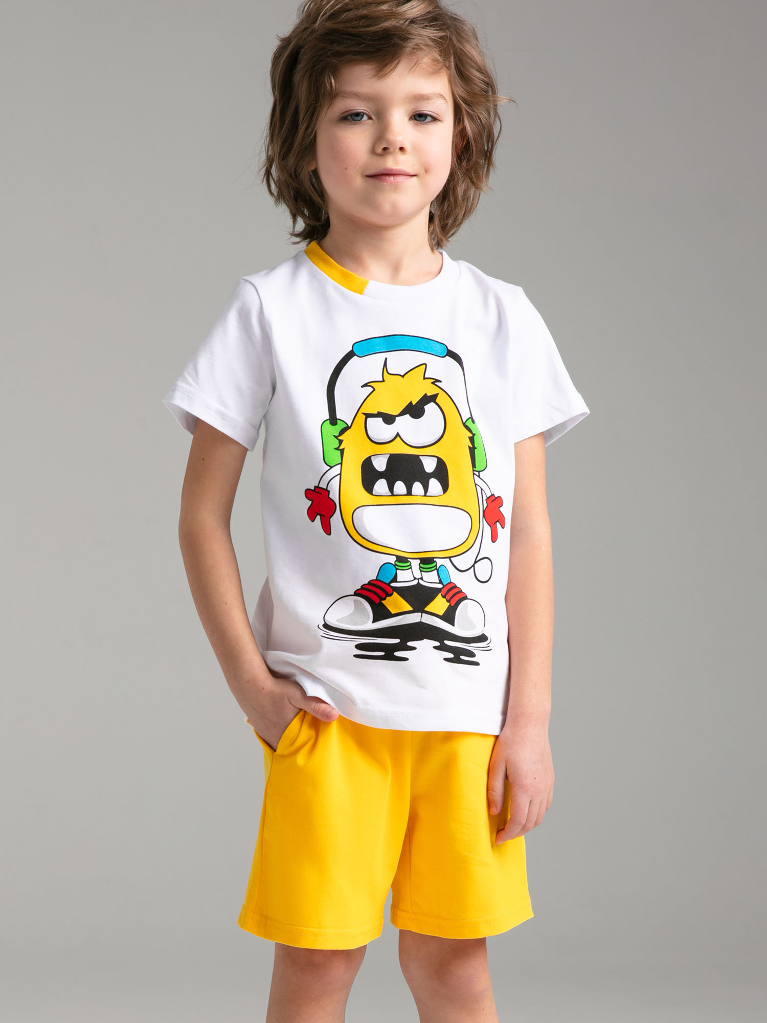 Комплект для мальчика: футболка, шорты PlayToday, Белый