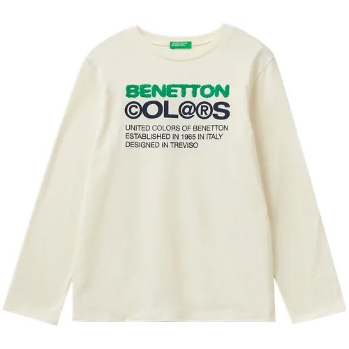Лонгслив UNITED COLORS OF BENETTON, размер 160 (EL), бежевый
