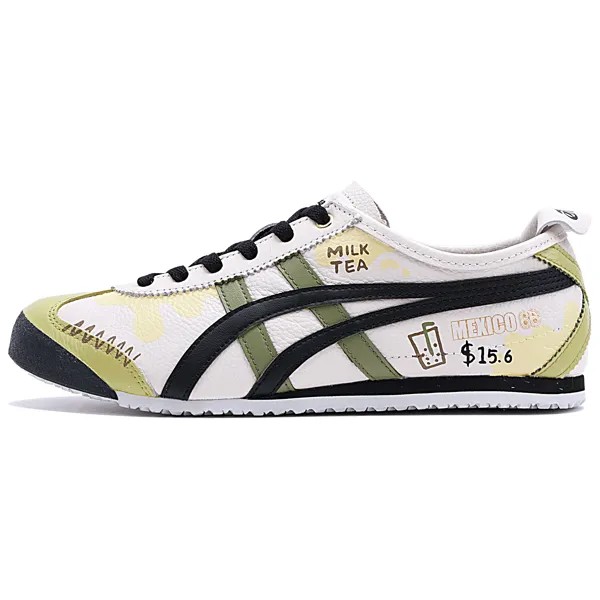 Кроссовки Onitsuka Tiger MEXICO 66 Lifestyle Shoes Unisex Low-top Black/White/Green, зеленый
