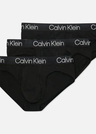 Комплект мужских трусов Calvin Klein Underwear 3-Pack Hip Brief, цвет чёрный, размер M