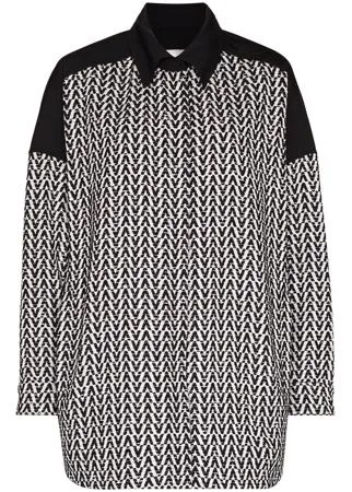 Valentino рубашка оверсайз с узором Optical V