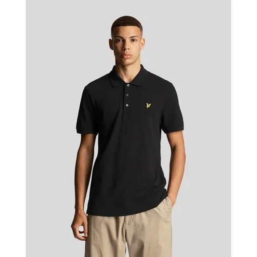 Поло Lyle & Scott Plain Polo Shirt, размер S, черный