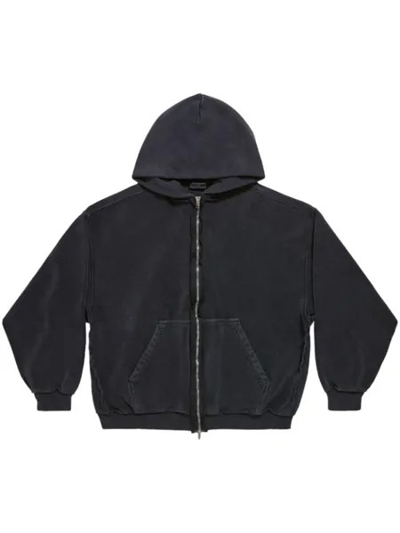 Balenciaga худи Inside Out на молнии, черный