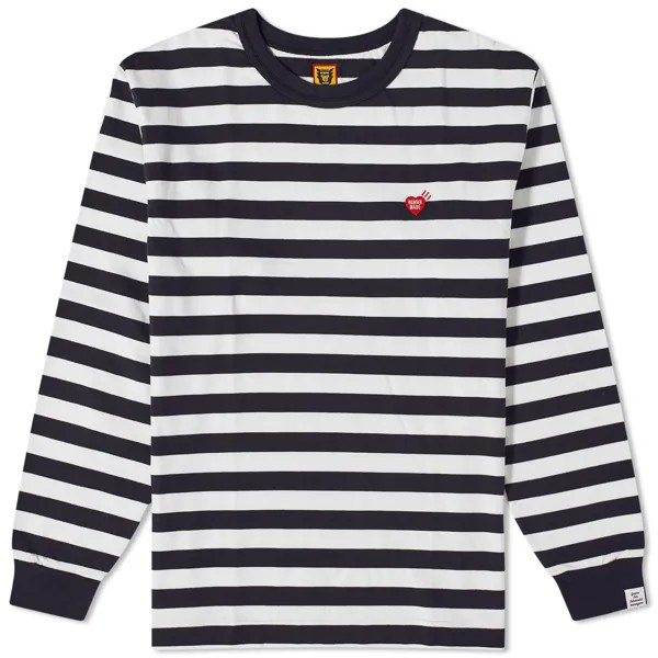 Лонгслив Human Made Striped, темно-синий