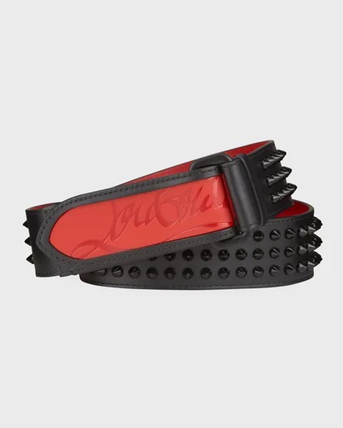 Мужские кроссовки Loubi с шипованным ремнем Christian Louboutin, цвет Red/Black