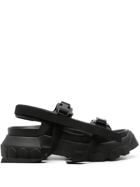 Rick Owens сандалии Tractor на массивной подошве, черный
