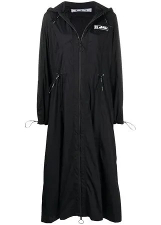 Off-White пальто с нашивкой-логотипом