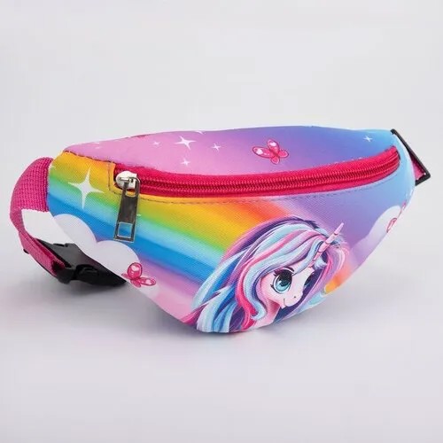 Сумка поясная NAZAMOK KIDS, фиолетовый, розовый