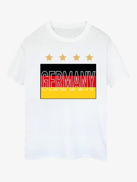 Футболка NW2 с флагом Германии для взрослых, белая футболка с принтом George., белый