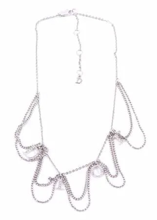 Christian Dior колье 2000-х годов с подвеской-логотипом