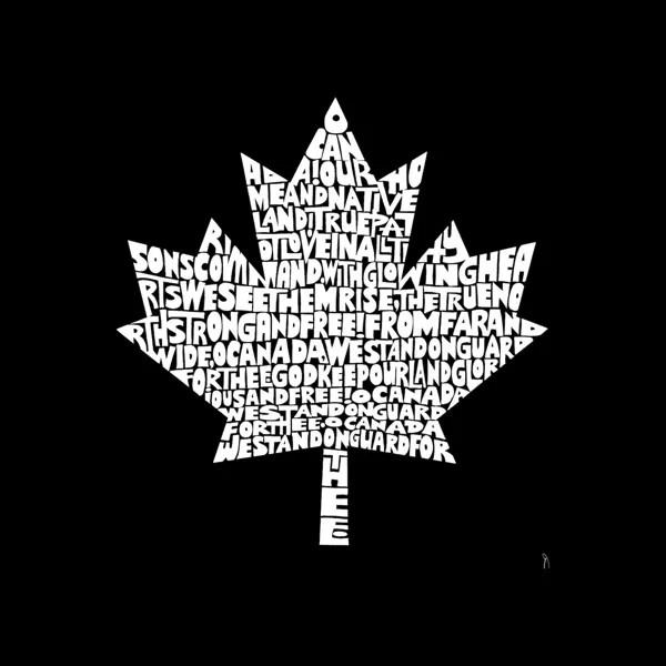 Канада — мужская футболка с рисунком Word Art LA Pop Art, серый