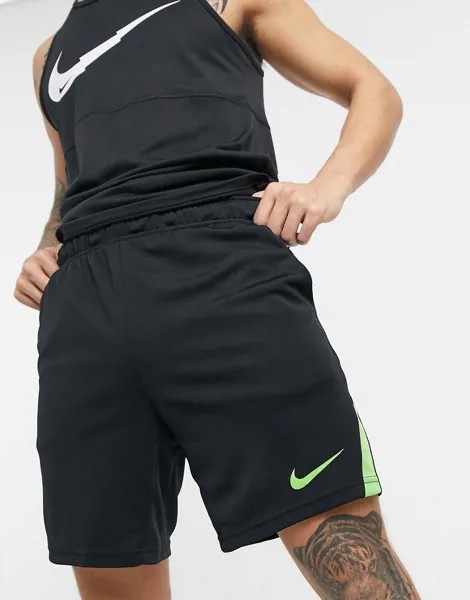 Черно-зеленые шорты Nike Training Dry 5.0-Черный цвет
