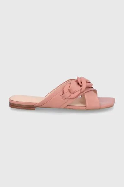 Кожаные шлепанцы SAMEYA Guess, розовый