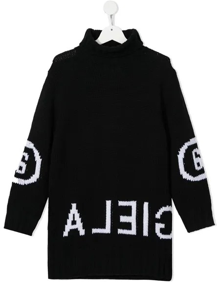 MM6 Maison Margiela Kids джемпер вязки интарсия с высоким воротником