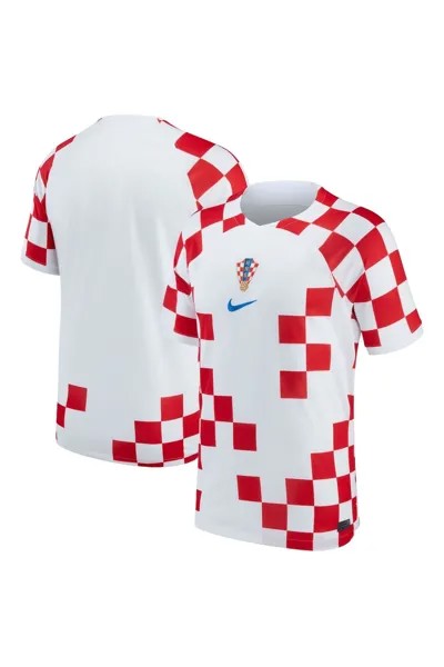 Домашняя футбольная футболка Хорватии 2022 года Nike, белый