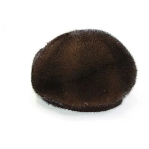 Берет шлем Мария зимний, подкладка, размер 58 - 59, коричневый