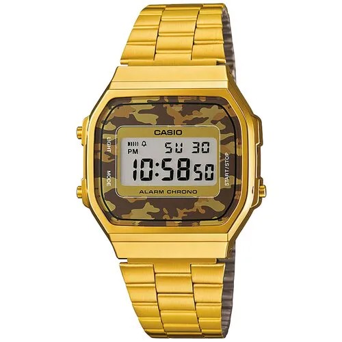 Наручные часы CASIO A168WEGC-5, серый, золотой