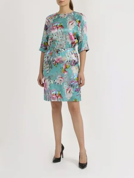 Korpo Collezioni Шелковое платье с цветочным узором