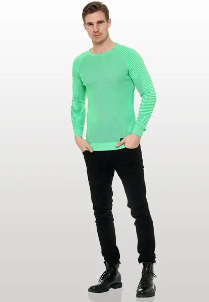 Вязаный свитер MIT MODERNEM RUNDHALSAUSSCHNITT Rusty Neal, цвет grün