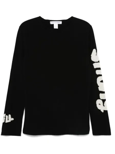 Comme Des Garçons Shirt свитер, связанный интарсией, черный