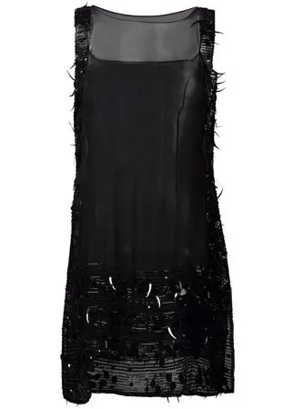 Jean Paul Gaultier Pre-Owned прозрачное платье с отделкой из бисера