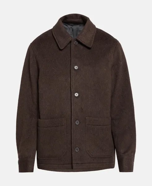 Шерстяная куртка Wood Wood, темно коричневый