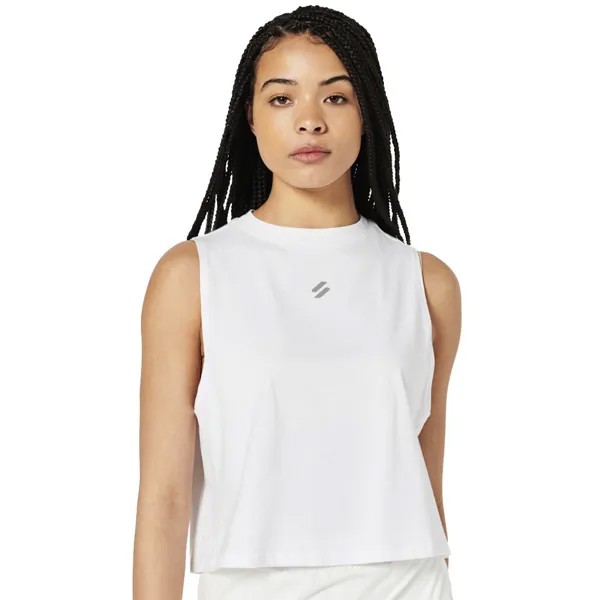 Спортивная футболка Superdry Run Cropped Loose, белый