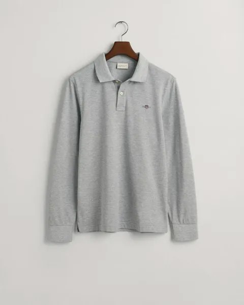 Лонгслив Gant Langarmshirt, серый меланж