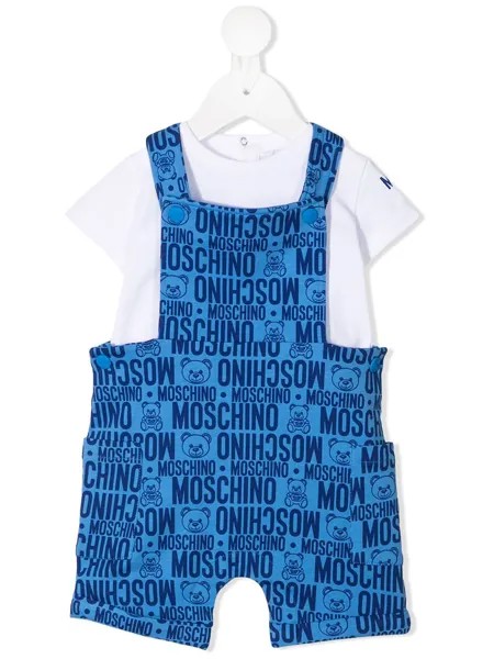 Moschino Kids комбинезон с логотипом