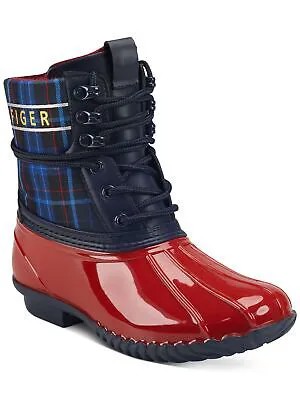 TOMMY HILFIGER Женские темно-синие ботинки в клетку с люверсами Hessa Duck Boots 7 M