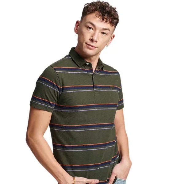 Поло с коротким рукавом Superdry Vintage Jersey, зеленый