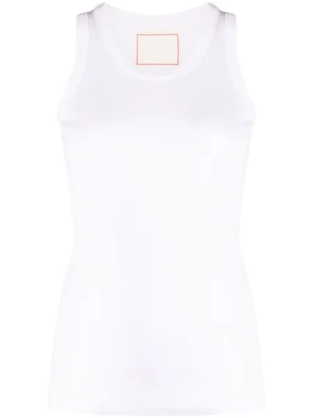 Jeanerica ribbed cotton tank top, белый