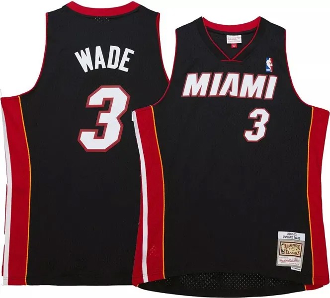 Мужская майка Mitchell & Ness Miami Heat 2012 Дуэйн Уэйд # 3 Swingman