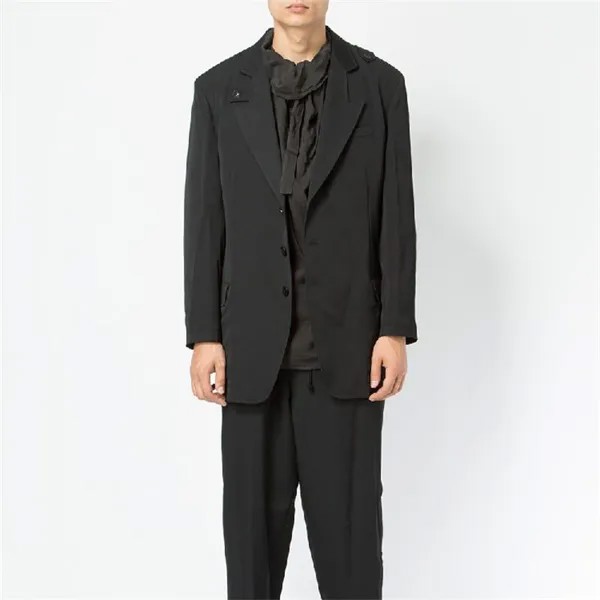 S-6XL, хит продаж, весна 2019, мужской новый модный Индивидуальный костюм с вышивкой большого размера