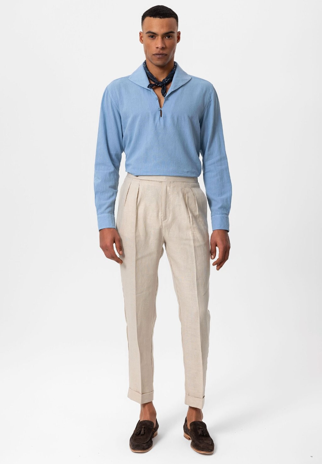 REGULAR FIT Dakar Turndown Collar Long Sleeve Antioch, Рубашка синий