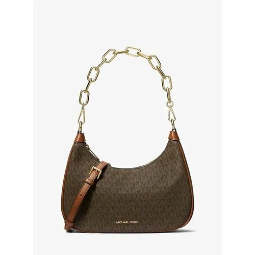 Сумка хобо MICHAEL KORS, фактура матовая, гладкая, коричневый