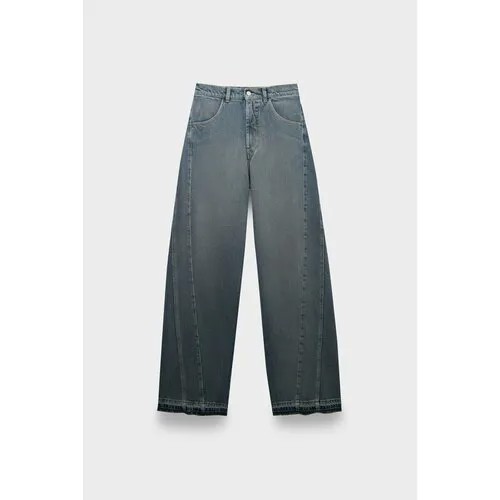 Джинсы клеш Andrea Ya'aqov wide pants blue denim, размер 26, синий