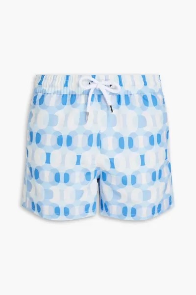 Короткие плавки-шорты с принтом Frescobol Carioca, светло-синий